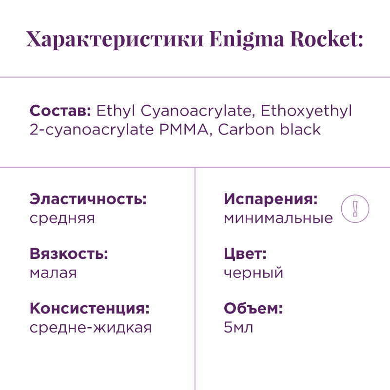 Клей черный Enigma «Rocket» (5мл)