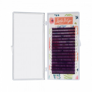 Цветные ресницы Lash&Go / фиолетовый (микс) 16 линий