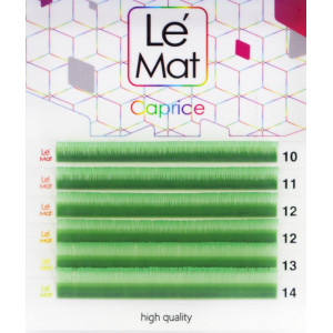 Цветные ресницы Le Maitre "Caprice" Green C+ / 0.07 (микс) 6 линий