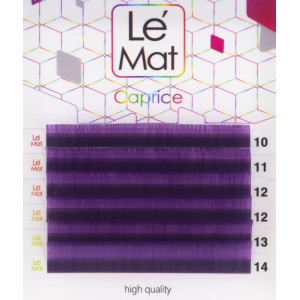 Цветные ресницы Le Maitre "Caprice" Violet D / 0.07 (микс) 6 линий