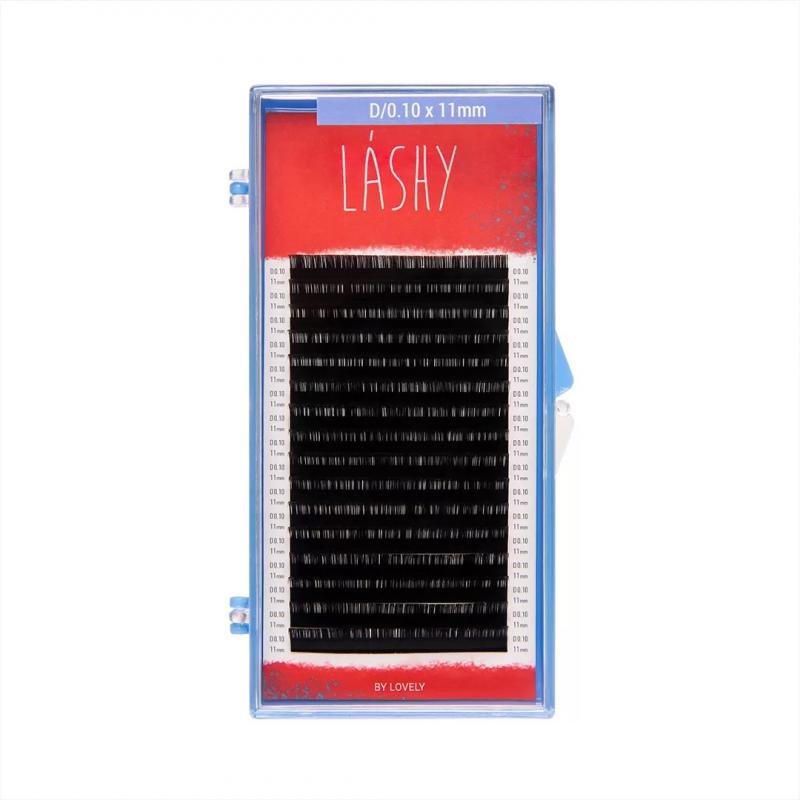 Черные ресницы LASHY D / 0.07 (одна длина) 16 линий