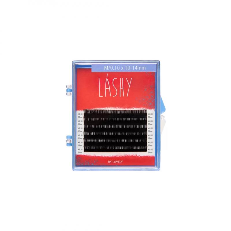 Черные ресницы LASHY C / 0.10 (микс) 6 линий