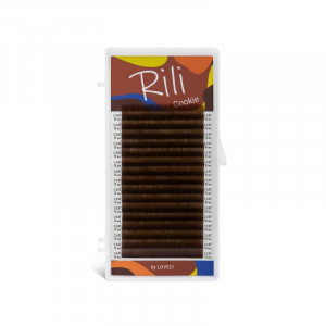 Коричневые ресницы Rili cookie - 16 линий C 0.10 - 6 мм